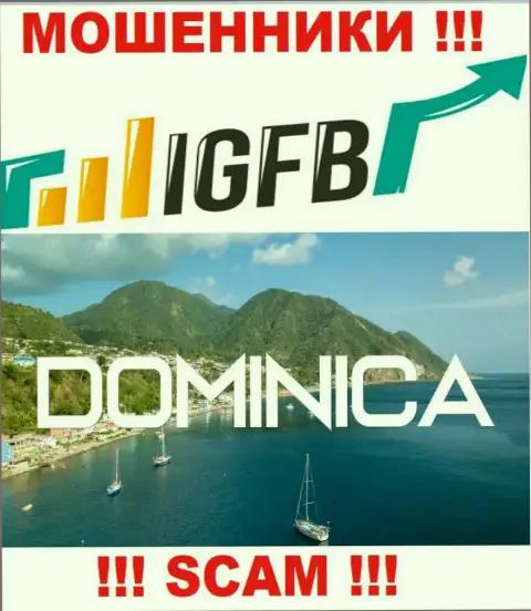 На сайте IGFB One сказано, что они находятся в офшоре на территории Содружество Доминики