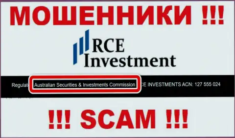 RCE Holdings Inc internet мошенники и их регулятор - ASIC также