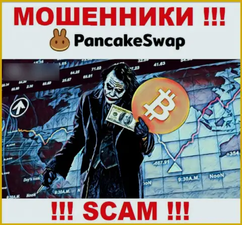 На требования мошенников из брокерской организации Pancake Swap покрыть комиссионные сборы для возвращения вложенных денег, ответьте отрицательно