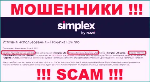 Simplex Payment Services, UAB это владельцы организации Simplex Com