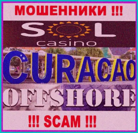 Будьте весьма внимательны интернет-мошенники SolCasino расположились в офшоре на территории - Кюрасао