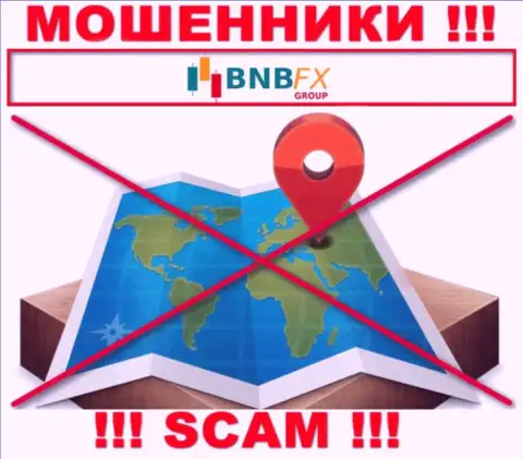 На сайте BNB FX напрочь отсутствует информация касательно юрисдикции указанной организации