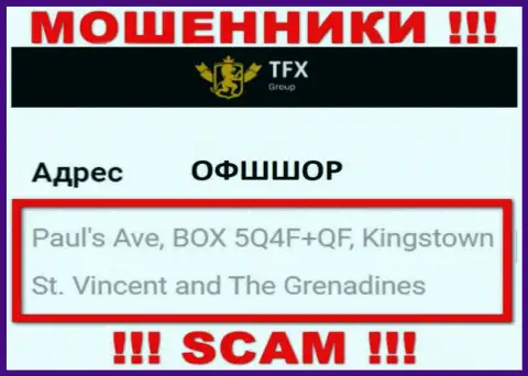 Не связывайтесь с организацией ТФХ Групп - указанные мошенники скрылись в офшорной зоне по адресу Paul's Ave, BOX 5Q4F+QF, Kingstown, St. Vincent and The Grenadines