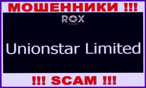 Вот кто владеет компанией Rox Casino это Unionstar Limited