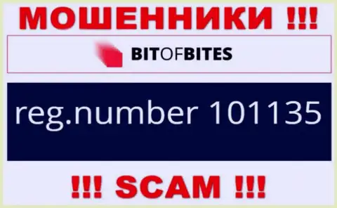 Регистрационный номер компании Bit Of Bites, который они предоставили на своем сайте: 101135