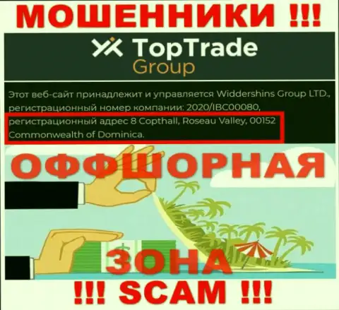 TopTrade Group это МОШЕННИКИ ! Сидят в оффшоре: 8 Copthall, Roseau Valley, 00152 Commonwealth of Dominica