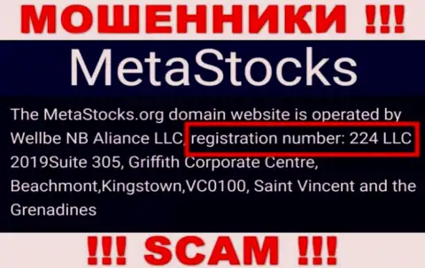 Рег. номер компании MetaStocks Org - 224 LLC 2019