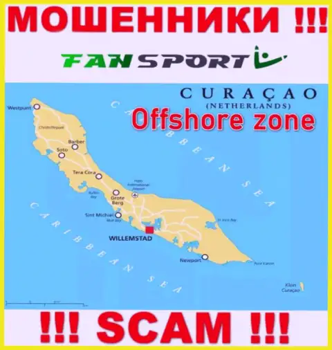 Офшорное место регистрации FanSport - на территории Curacao