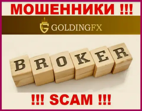 Broker - это то, чем занимаются интернет-мошенники GoldingFX Net