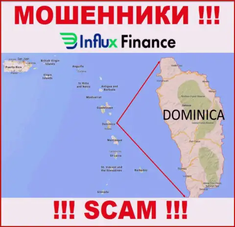Организация InFluxFinance Pro - это разводилы, пустили корни на территории Commonwealth of Dominica, а это оффшорная зона
