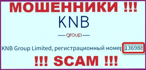 Присутствие регистрационного номера у KNB Group (136988) не делает эту организацию порядочной