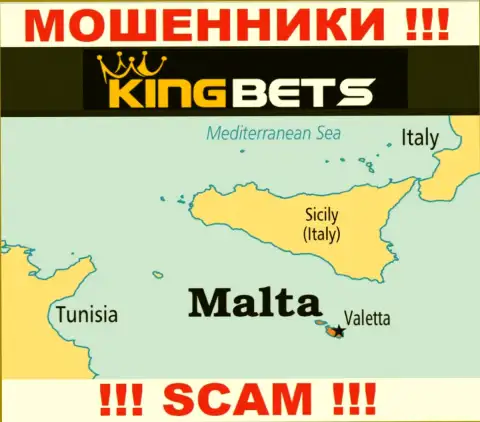 KingBets - это internet-мошенники, имеют оффшорную регистрацию на территории Malta