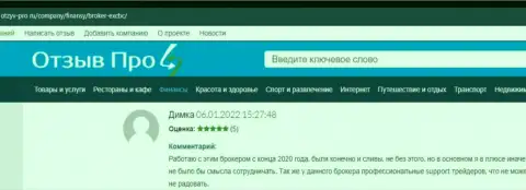 Благодарные высказывания в отношении форекс дилингового центра ЕХЧЕНЖБК Лтд Инк, взятые на сайте otzyv-pro ru