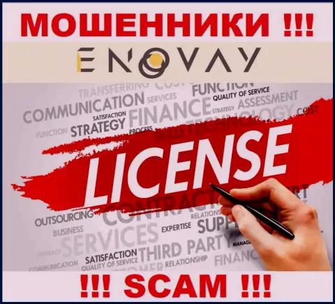 У ЭноВэй Ком не имеется разрешения на осуществление деятельности в виде лицензии - это МОШЕННИКИ