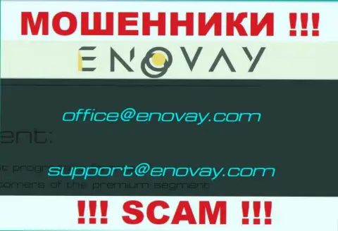 Электронный адрес, который internet-ворюги ЭноВей указали на своем официальном сайте