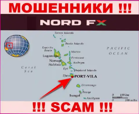 Nord FX указали у себя на web-портале свое место регистрации - на территории Vanuatu