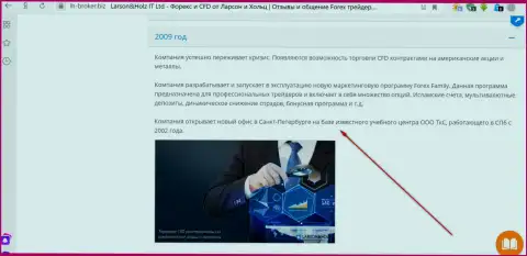 На официальном сервисе ФОРЕКС компании Ларсон Хольц сказано, что фирма Трейдинговая компания Санкт-Петербурга (ТКС) является ее региональным представительством