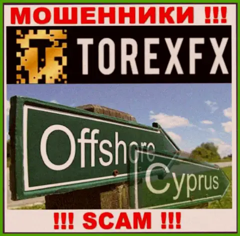 Юридическое место регистрации ТорексФХ Ком на территории - Cyprus